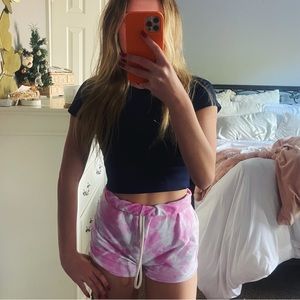 Aerie- Tie Dye Shorts Pink XS